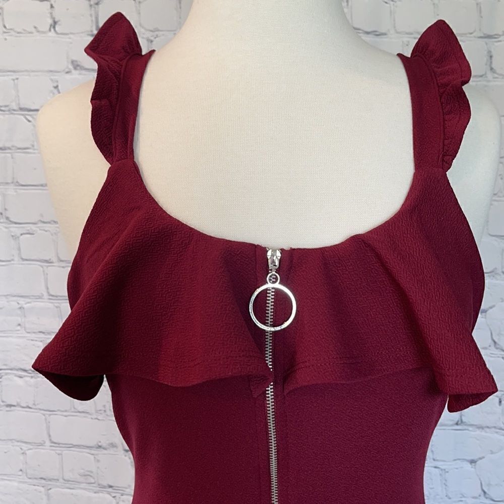 Zipper Front Mini Dress - Picture 3 of 6
